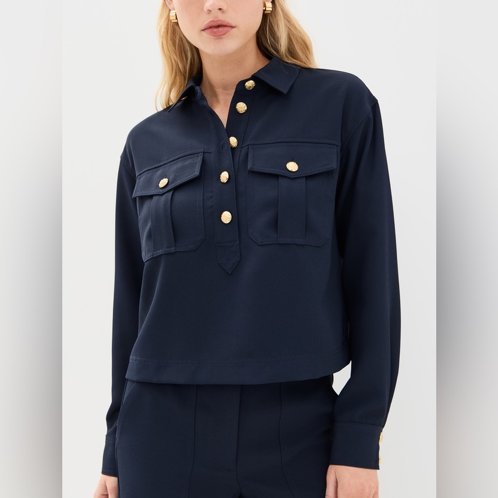 NEW! Veronica Beard Colvin Twill Shirt